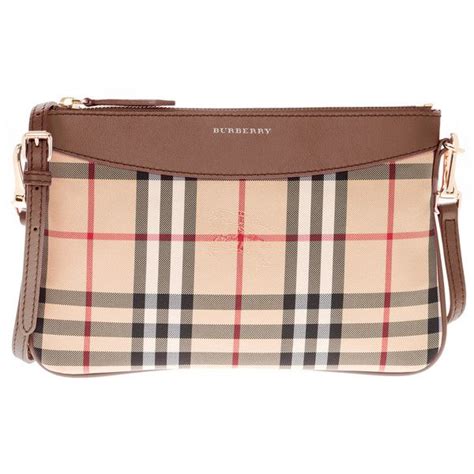 burberry peyton check & leather shoulder bag